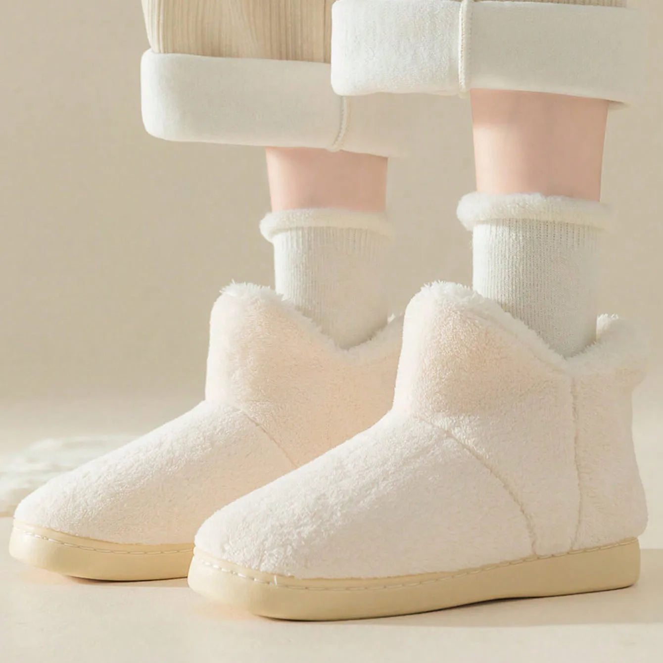 pantofole con pelo rosa