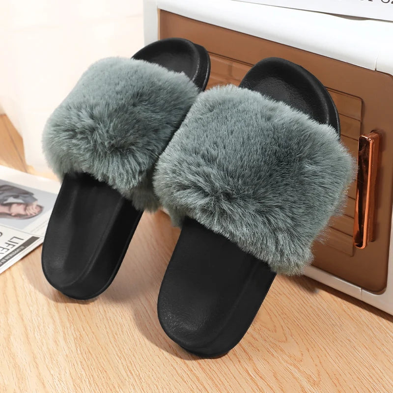 pantofole con il pelo