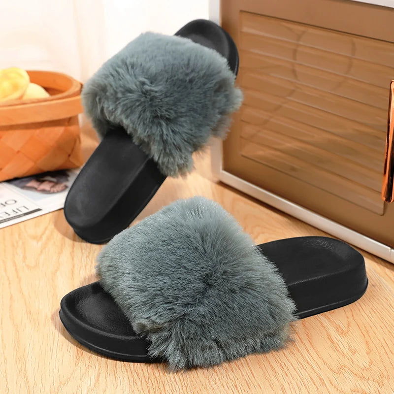 pantofole con il pelo