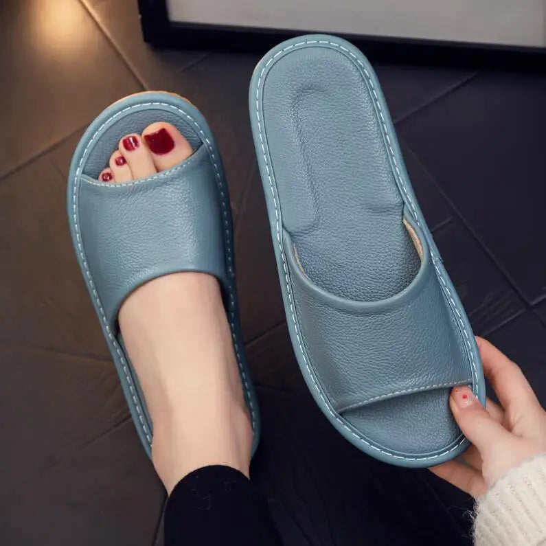 pantofole in pelle da uomo