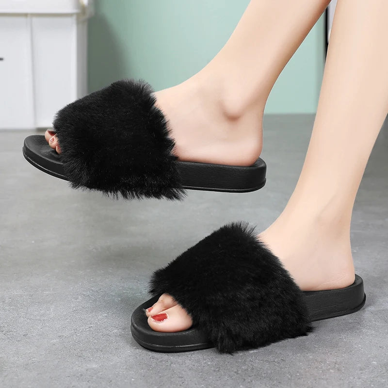pantofole con il pelo