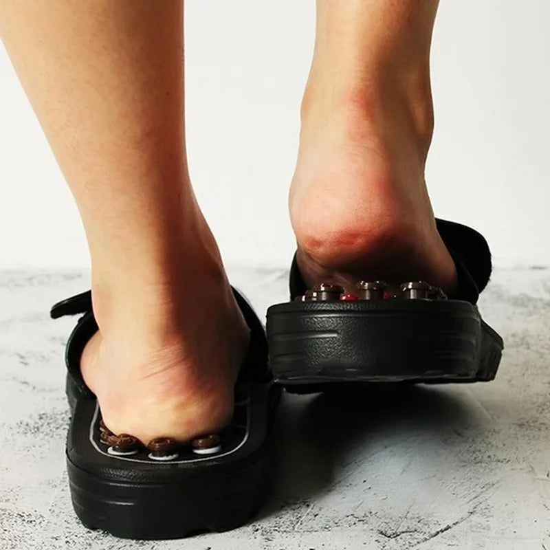 pantofole per piedi gonfi agopuntura massaggio