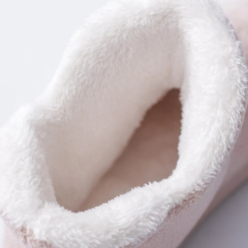 pantofole con pelo rosa