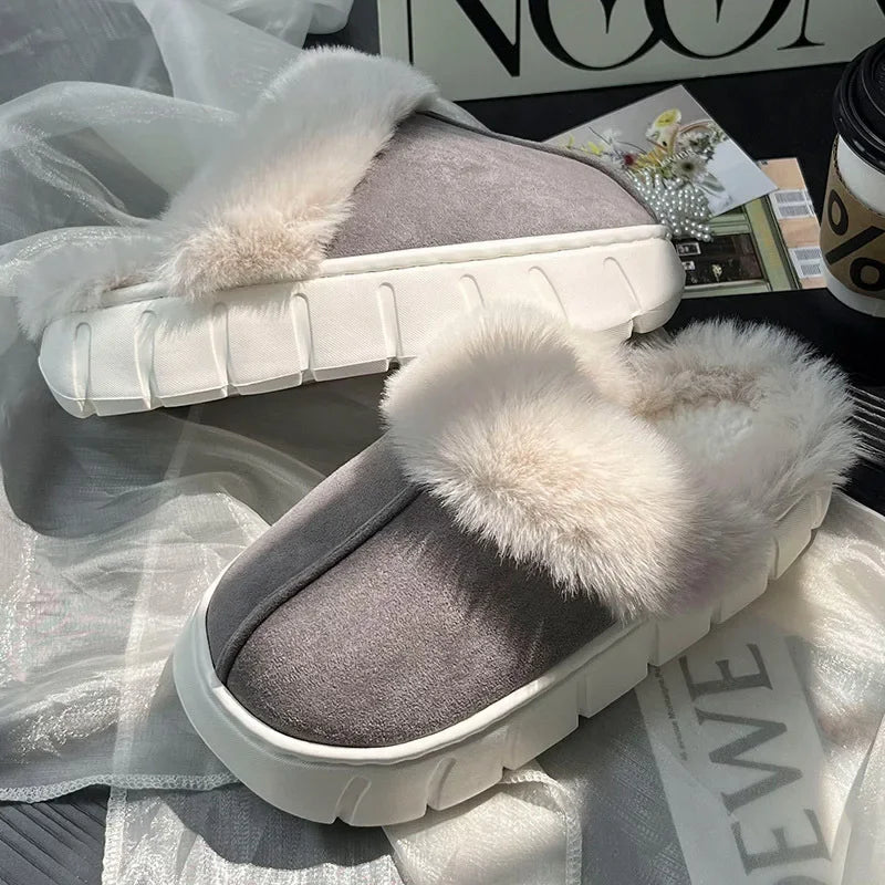 pantofole con zeppa invernali