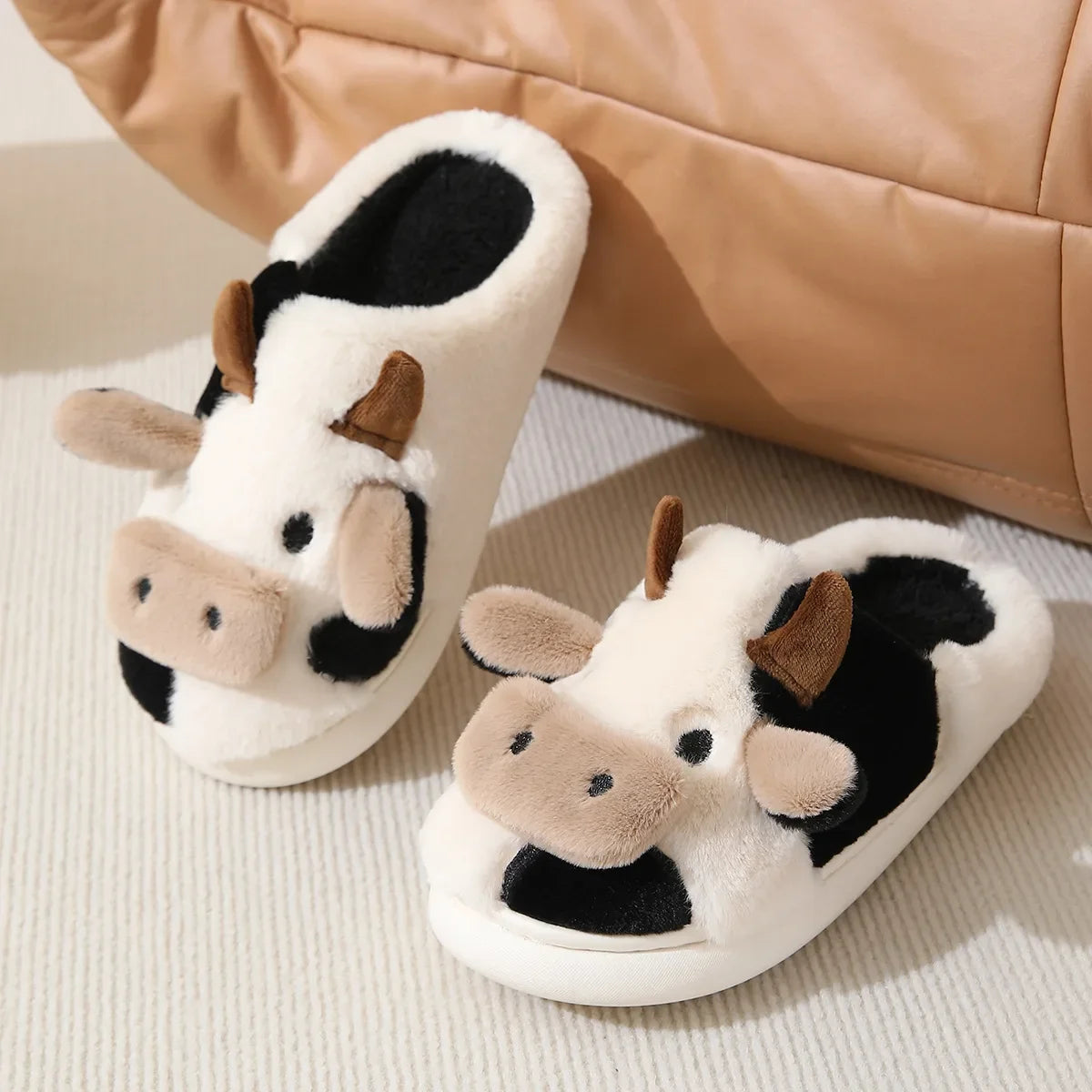 pantofole mucca