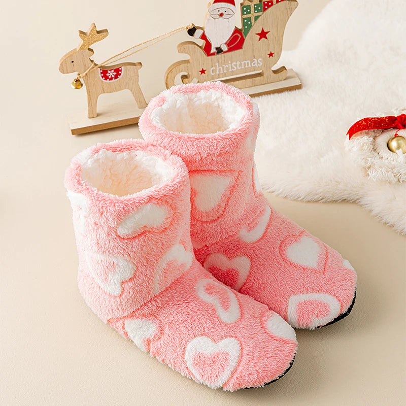 pantofole a stivaletto casa cuore amore