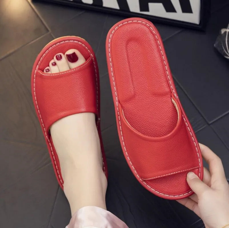 pantofole in pelle da uomo