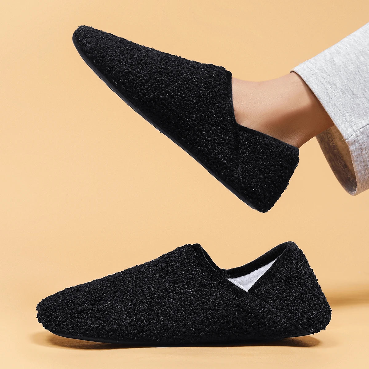 pantofole con pelo uomo