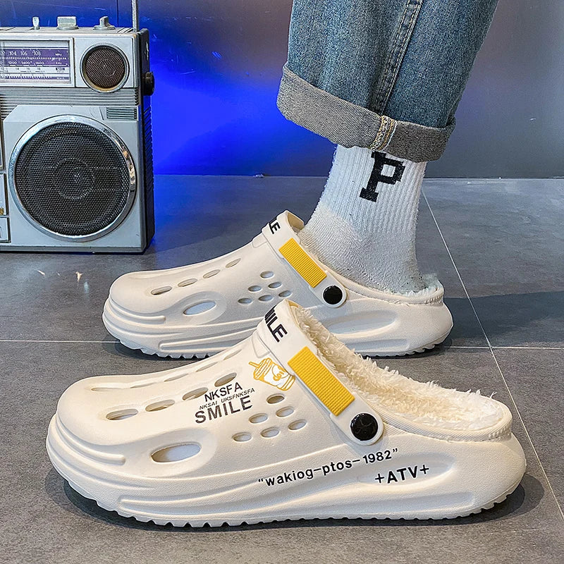 pantofole con pelo uomo