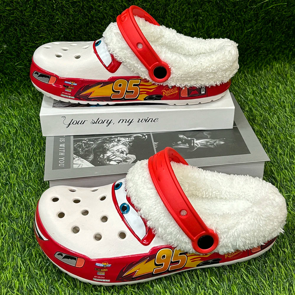 Disney Mcqueens Pixar pantofole bambino pelliccia caldo