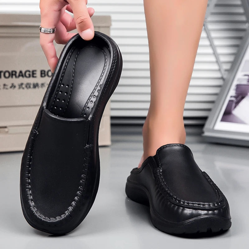 pantofole chiuse in pelle uomo