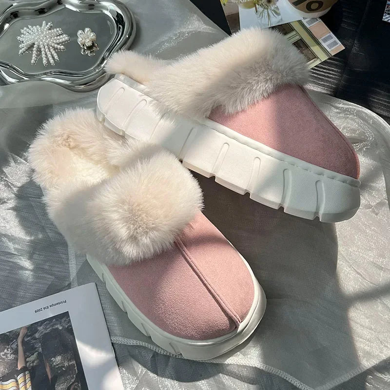 pantofole con zeppa invernali