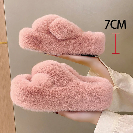 pantofole donna con zeppa alta