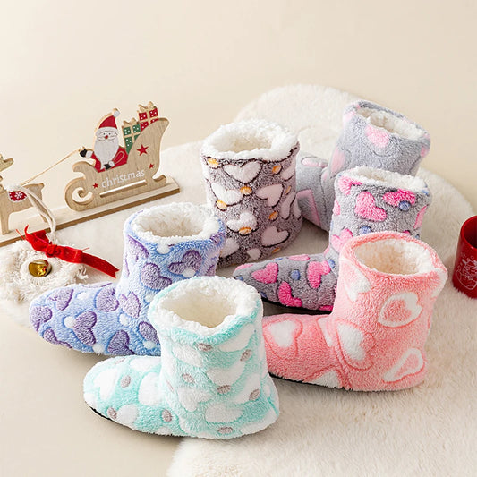 pantofole a stivaletto casa cuore amore