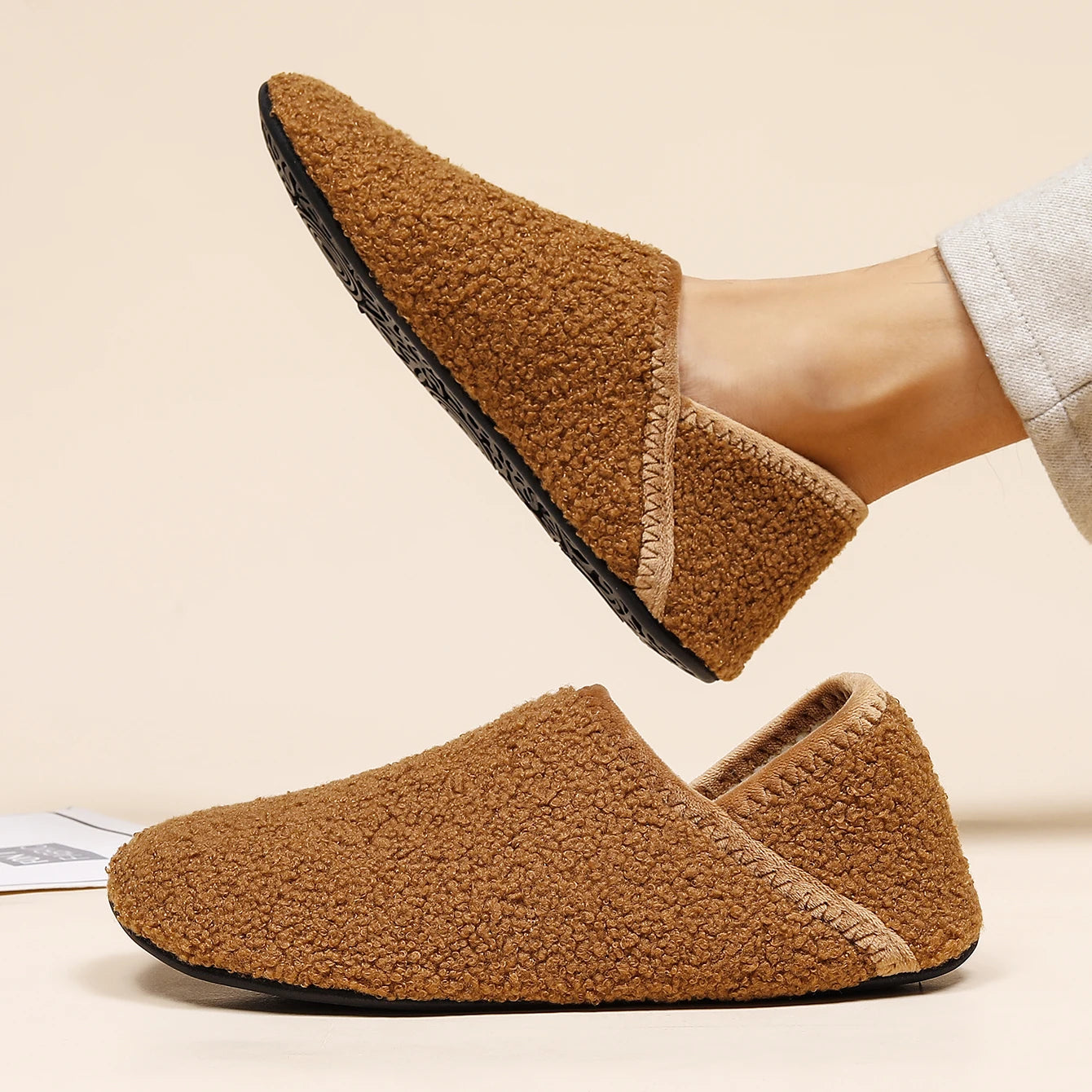 pantofole con pelo uomo