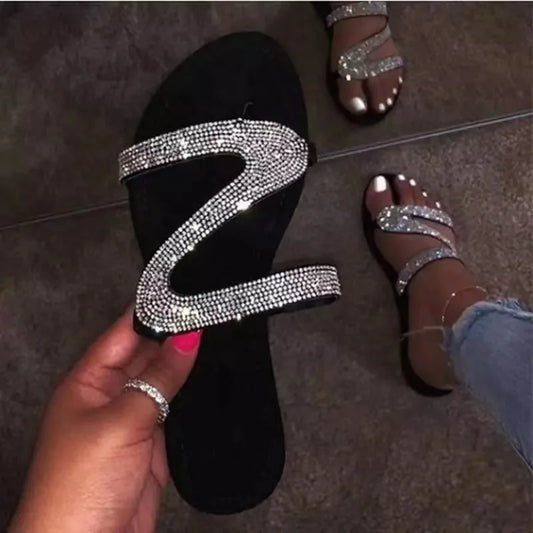 pantofole eleganti con strass dona ciabatte