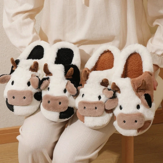 pantofole mucca