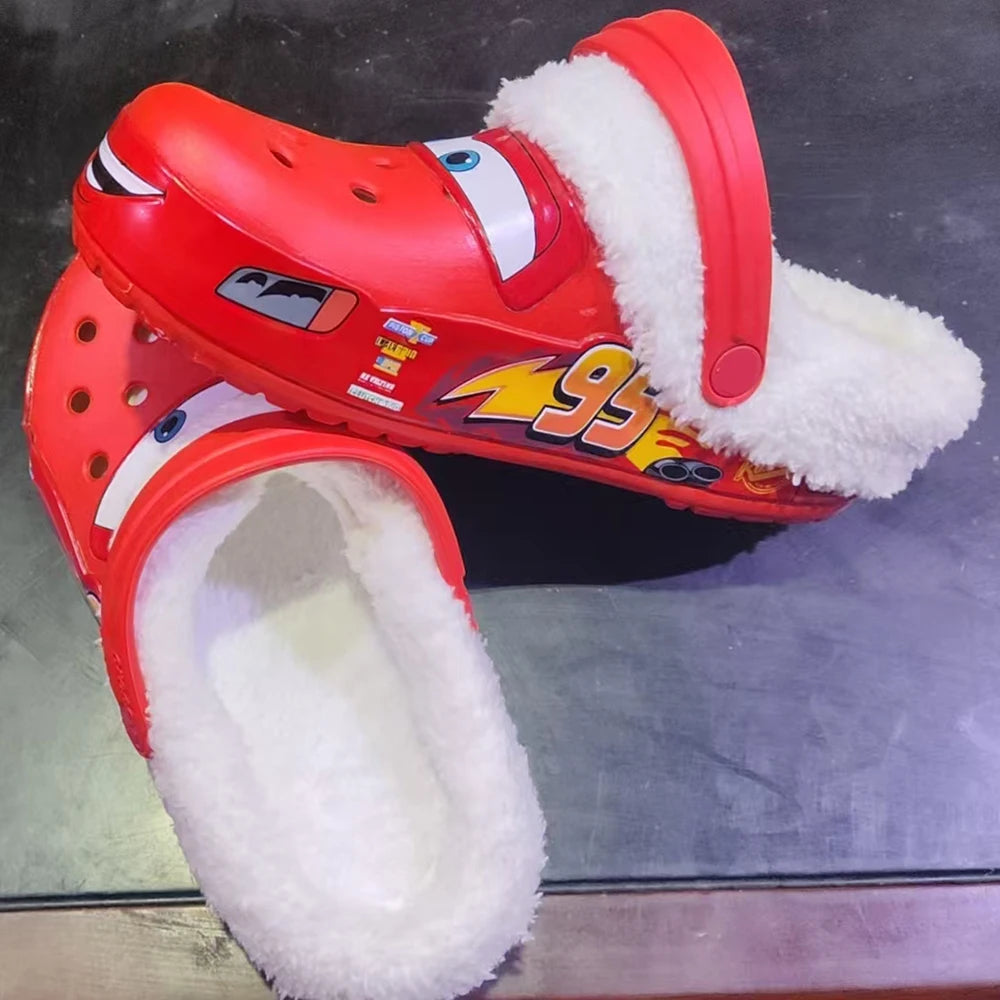 Disney Mcqueens Pixar pantofole bambino pelliccia caldo