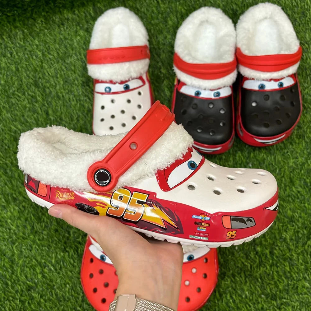 Disney Mcqueens Pixar pantofole bambino pelliccia caldo