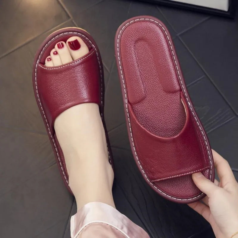 pantofole in pelle da uomo