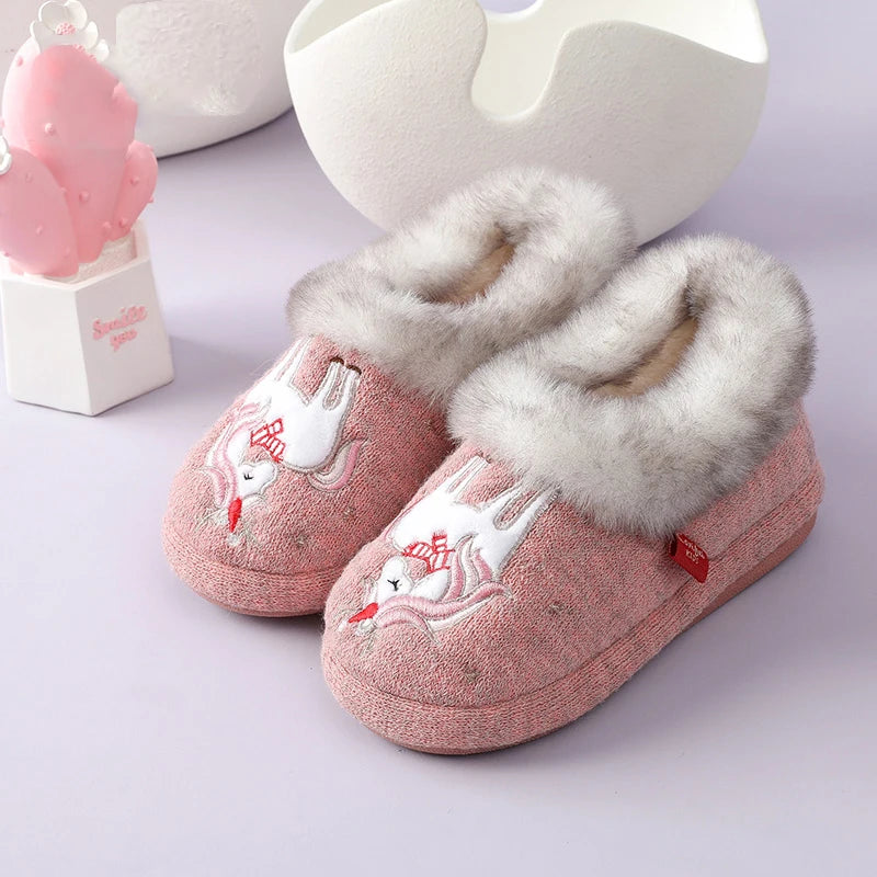 calda pantofola invernale per bambino