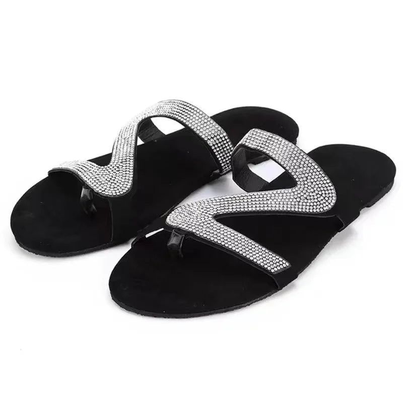 pantofole eleganti con strass dona ciabatte
