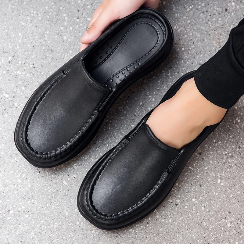 pantofole chiuse in pelle uomo