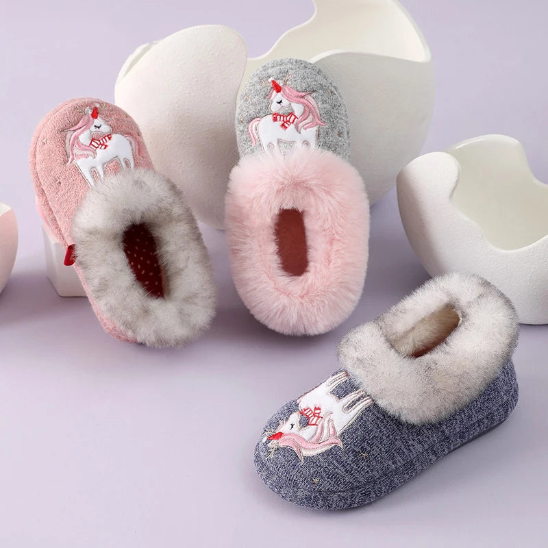 calda pantofola invernale per bambino