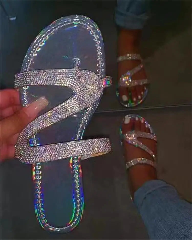 pantofole eleganti con strass dona ciabatte