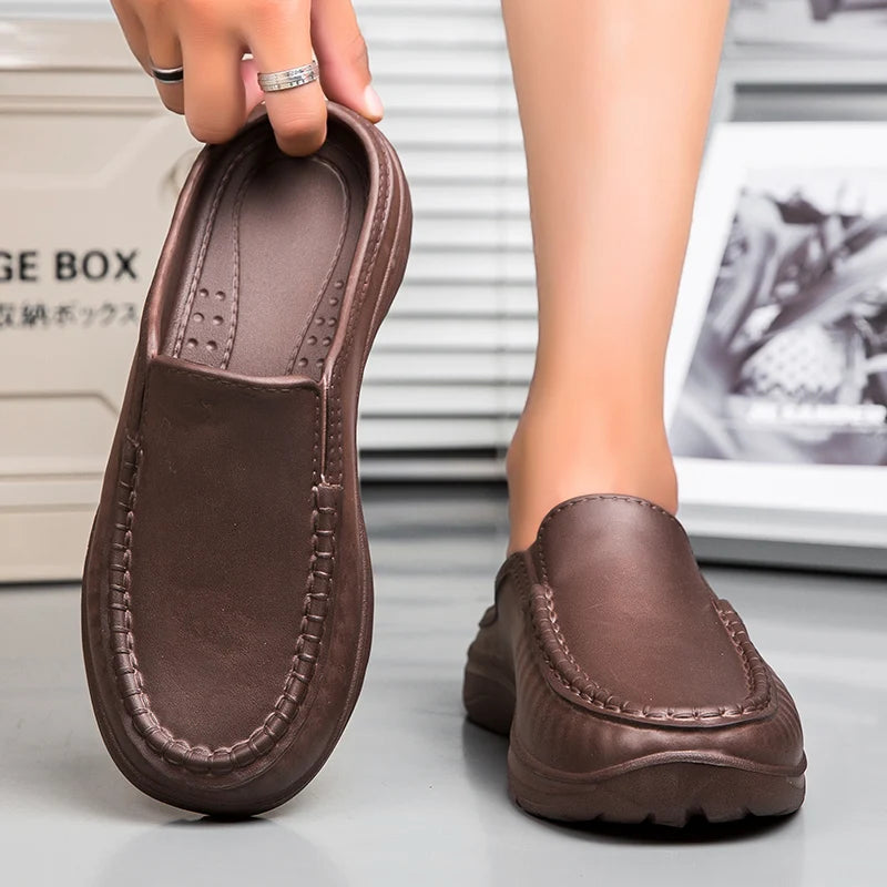 pantofole chiuse in pelle uomo