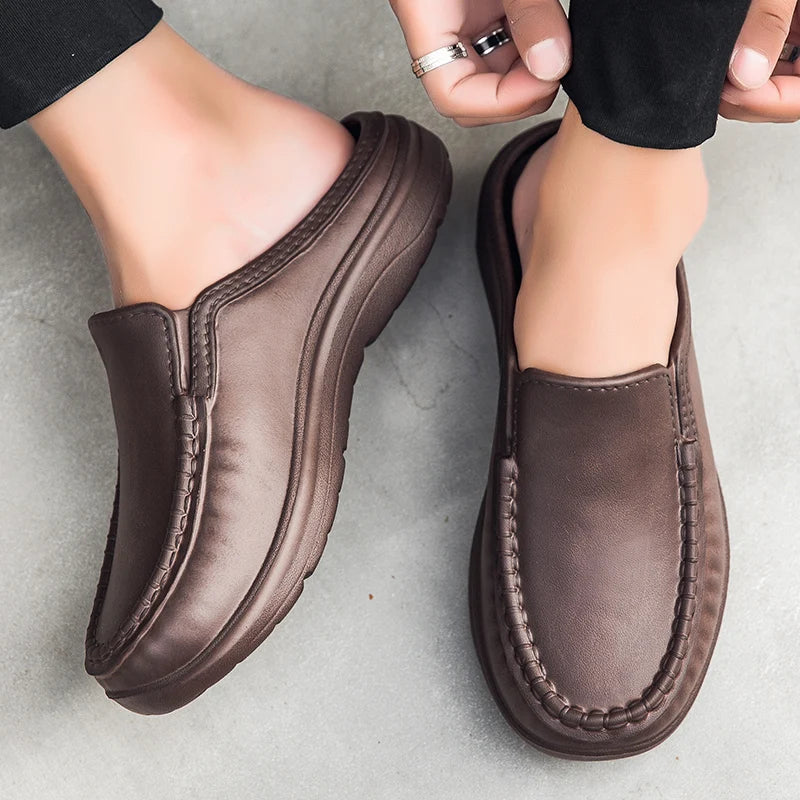 pantofole chiuse in pelle uomo