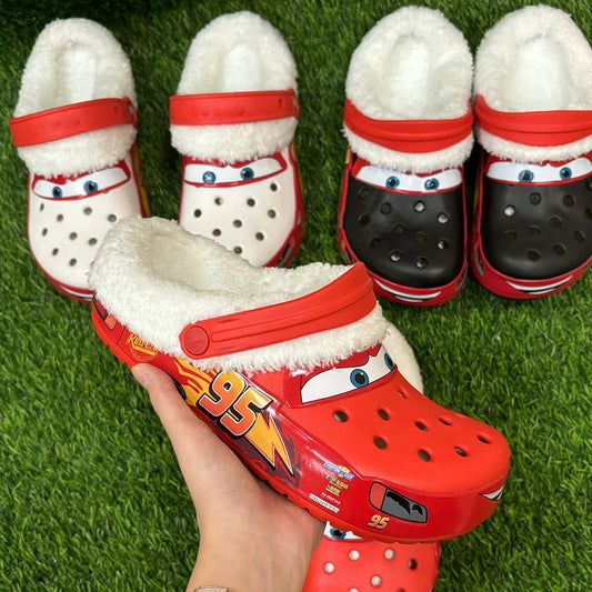 Disney Mcqueens Pixar pantofole bambino pelliccia caldo