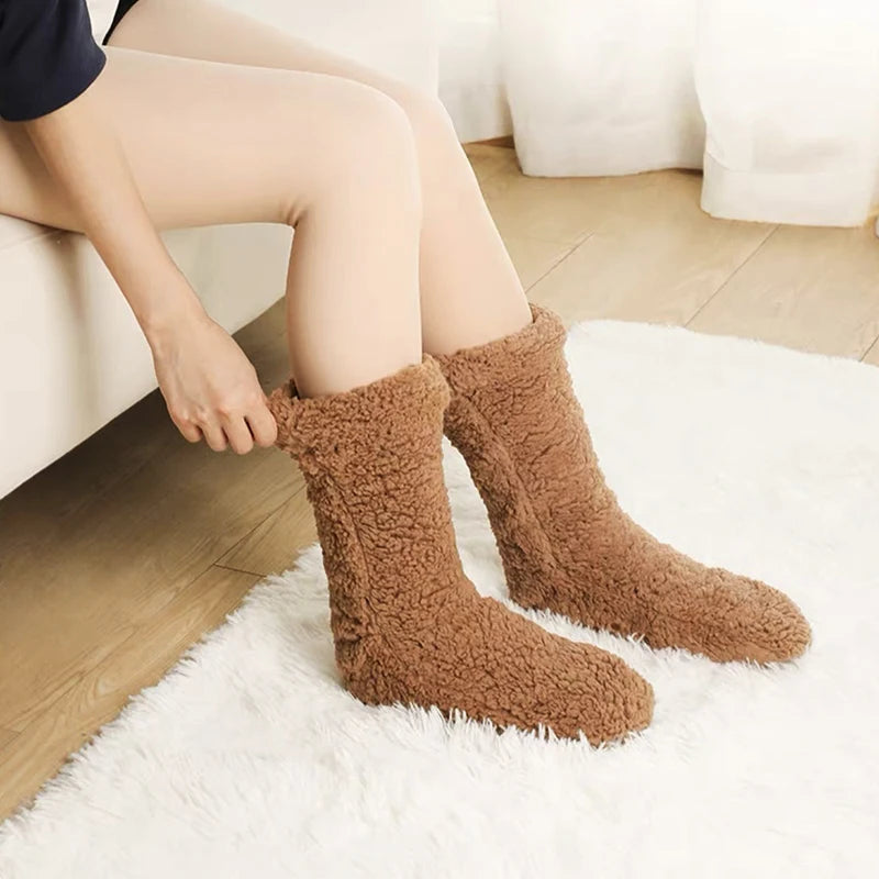pantofole femminili. pantofola riscaldata alta al ginocchio