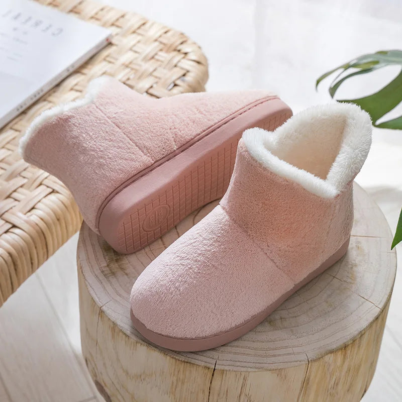 pantofole con pelo rosa