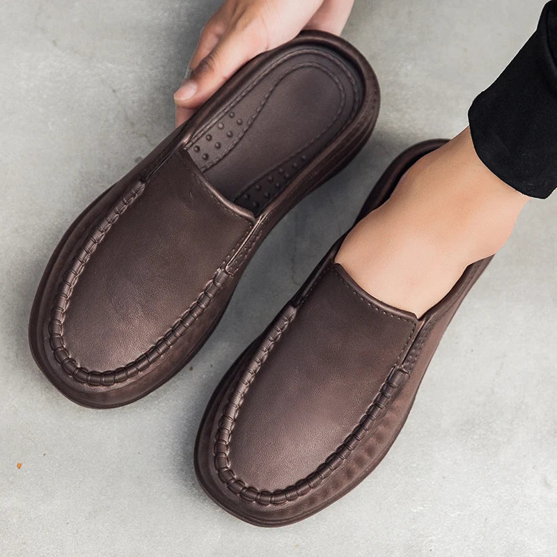 pantofole chiuse in pelle uomo