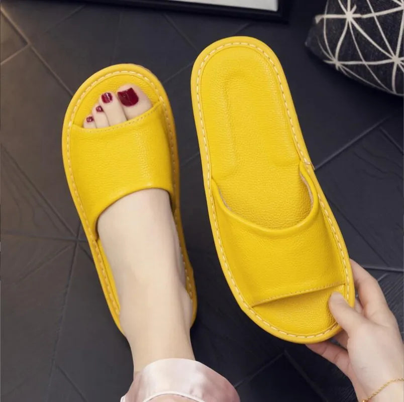 pantofole in pelle da uomo