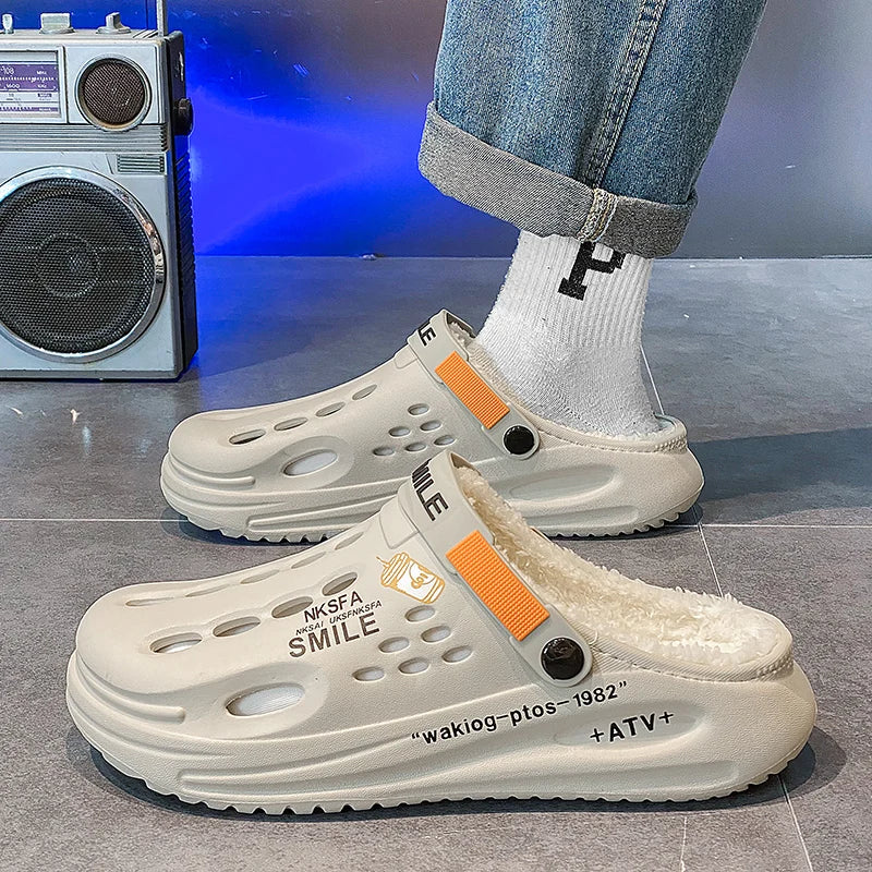pantofole con pelo uomo