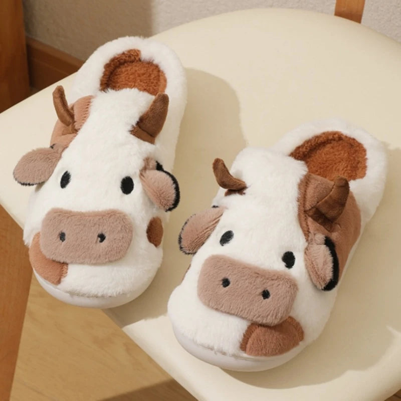 pantofole mucca