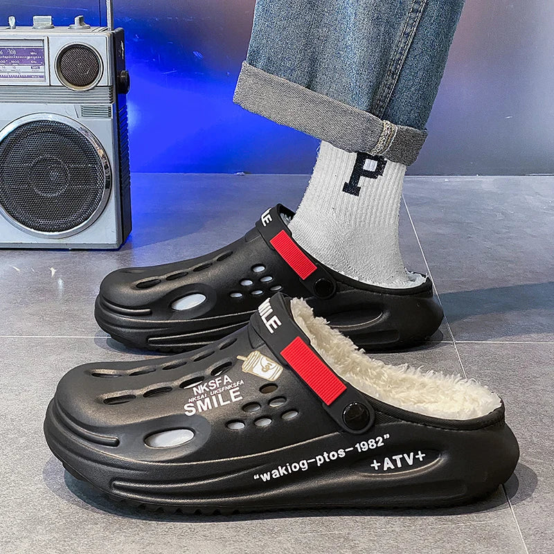 pantofole con pelo uomo