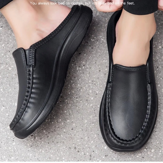 pantofole chiuse in pelle uomo