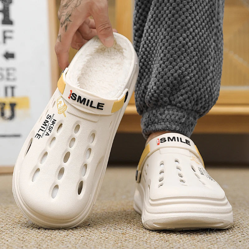 pantofole con pelo uomo