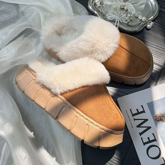 pantofole con zeppa invernali